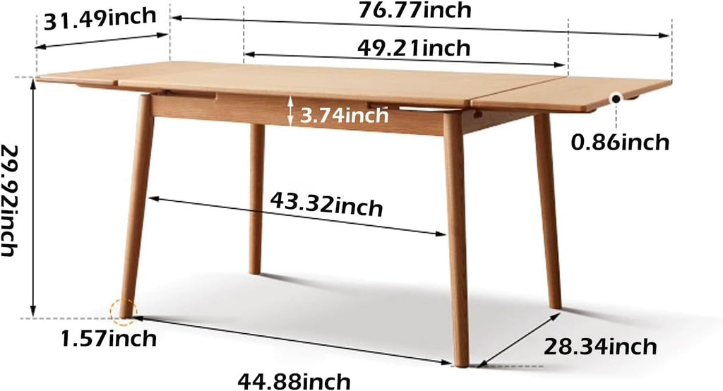 Solid Oak Extendable Dining Table Set Of 5
