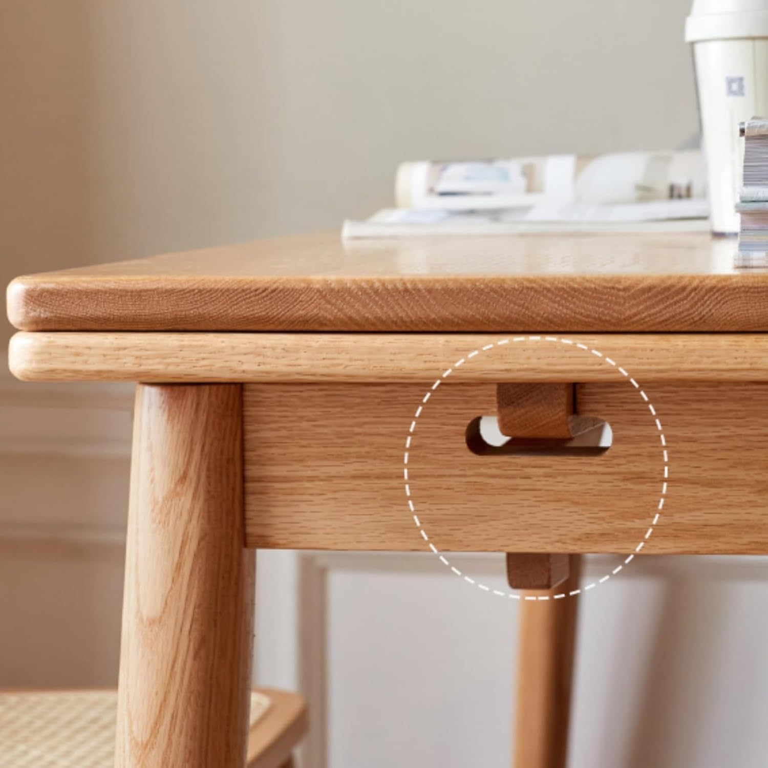 Solid Oak Extendable Dining Table Set Of 5