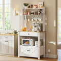 White Baker Rack With Drawer