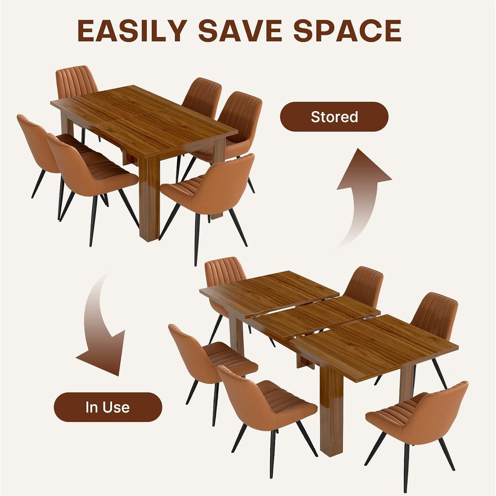 Extendable Farmhouse Dining Table Set