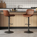 Cognac Adjustable Bar Stools Set Of 2