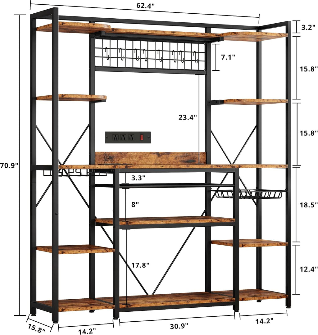62.4" Wine Storage Bakers Rack
