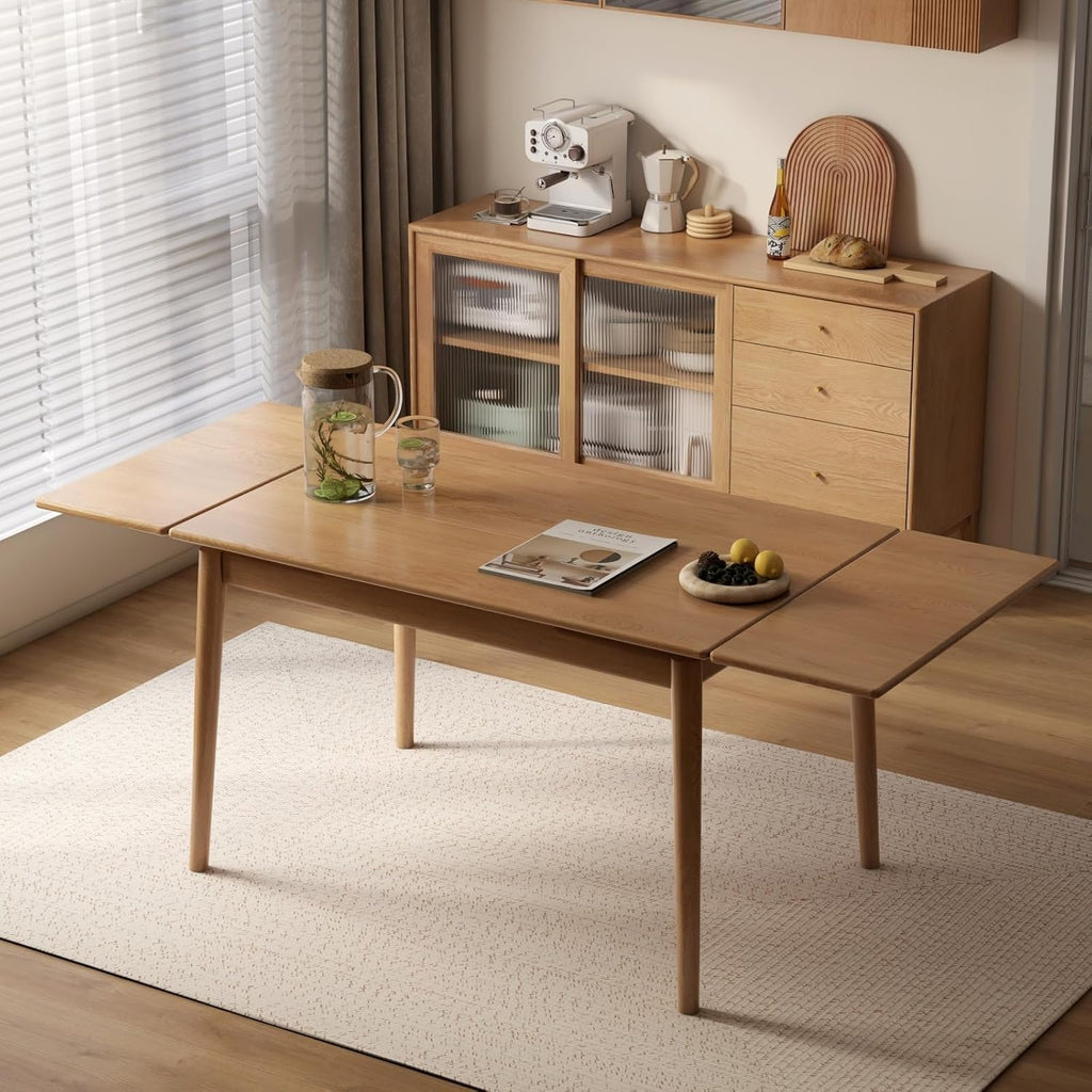 Solid Oak Extendable Dining Table Set Of 5
