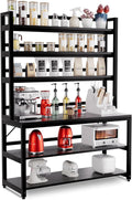 47.2" Black Kitchen Bakers Rack