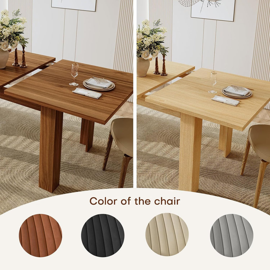 Extendable Farmhouse Dining Table Set