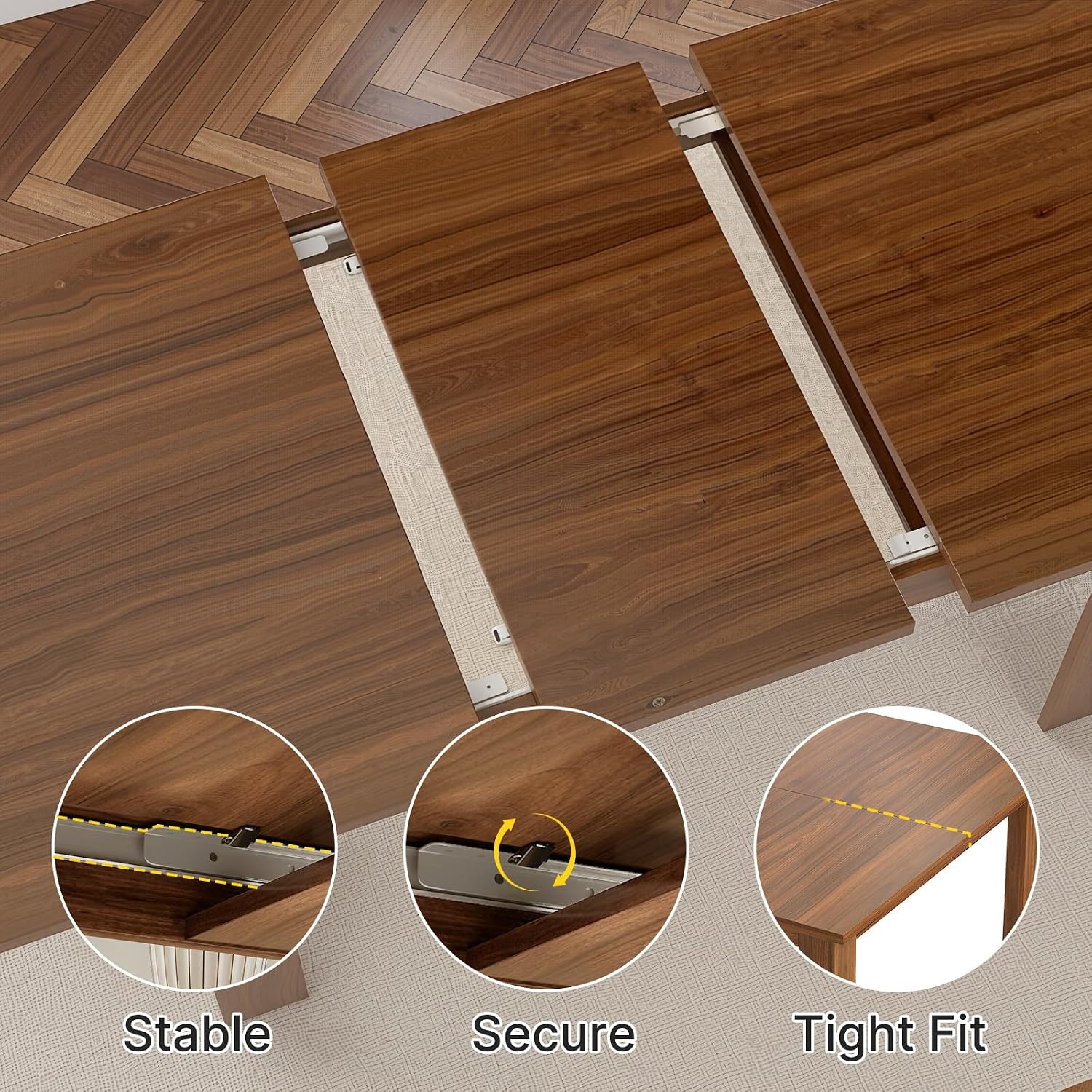 Extendable Farmhouse Dining Table Set