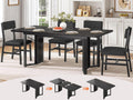 Black Extendable Dining Table Set Of 5