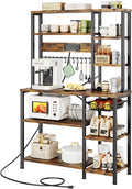 Rustic Brown Kitchen Bakers Rack