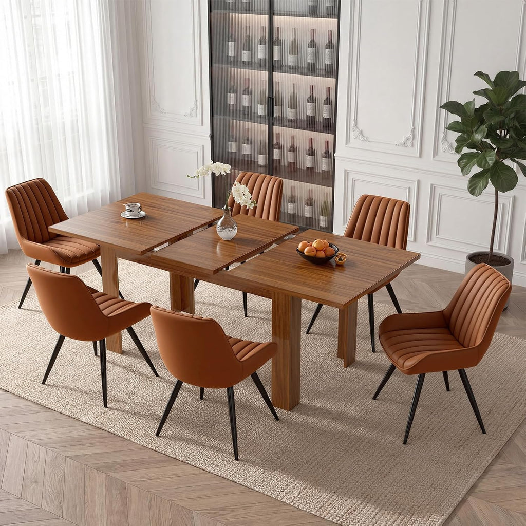 Extendable Farmhouse Dining Table Set