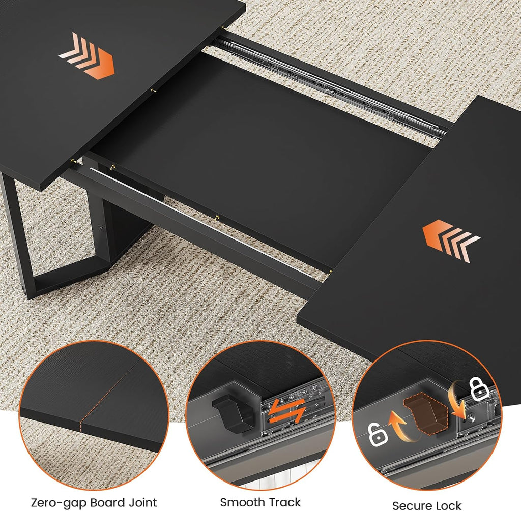 Black Extendable Dining Table Set Of 5