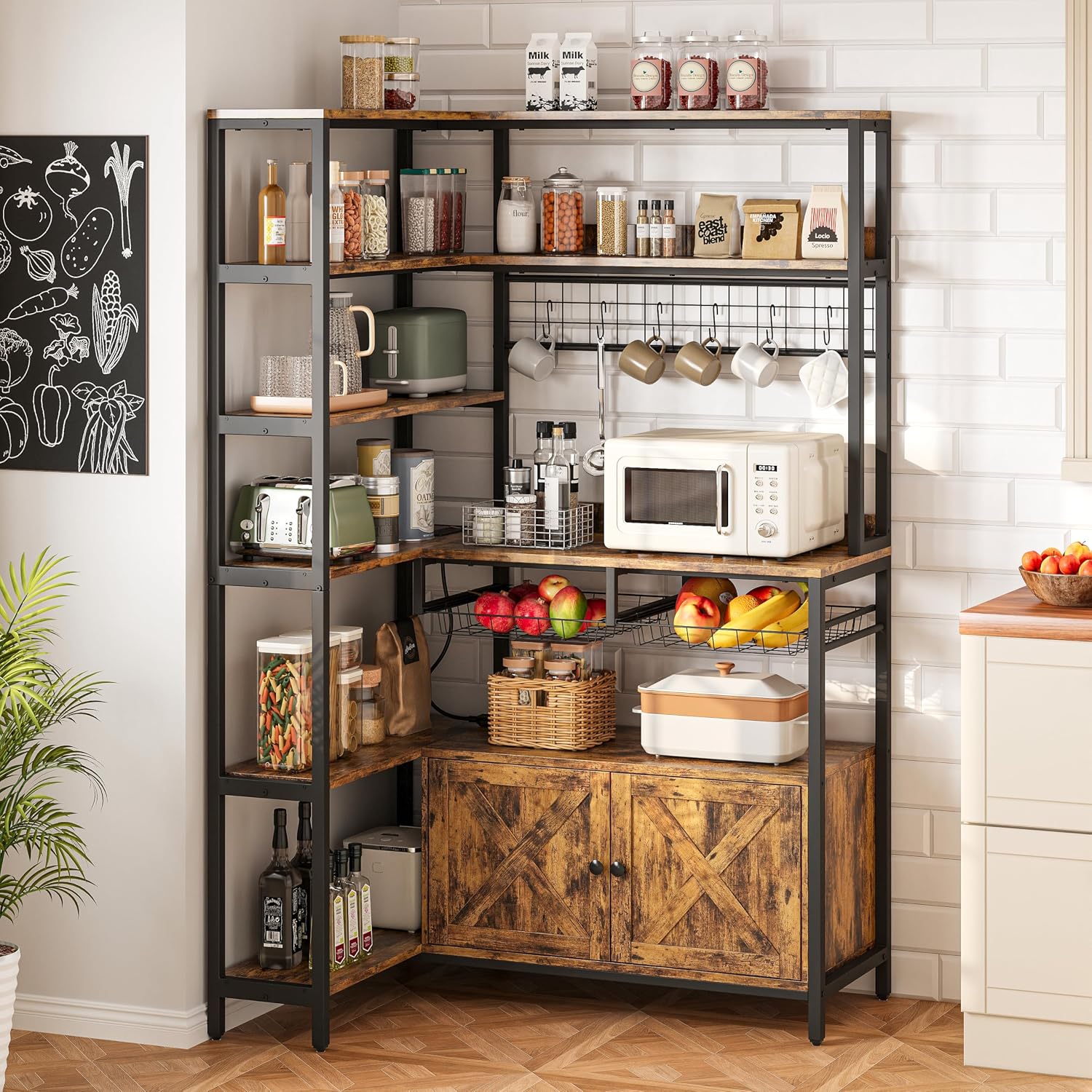 40.9" Corner Bakers Rack