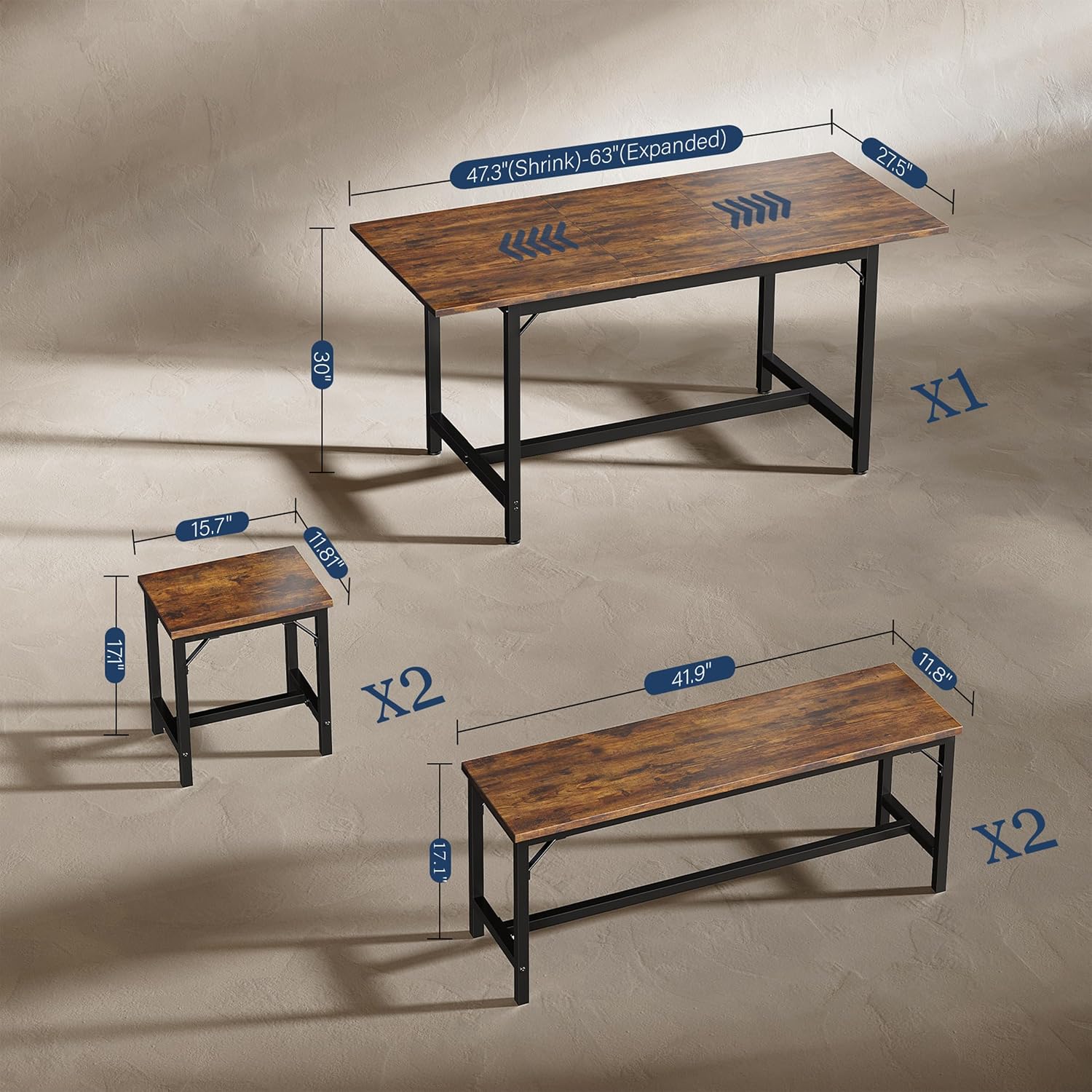 5-Piece Dining Table Set