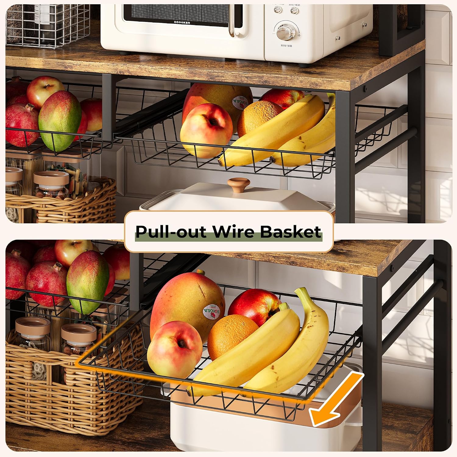 40.9" Corner Bakers Rack