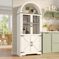 72" Arched Wine Cabinet White